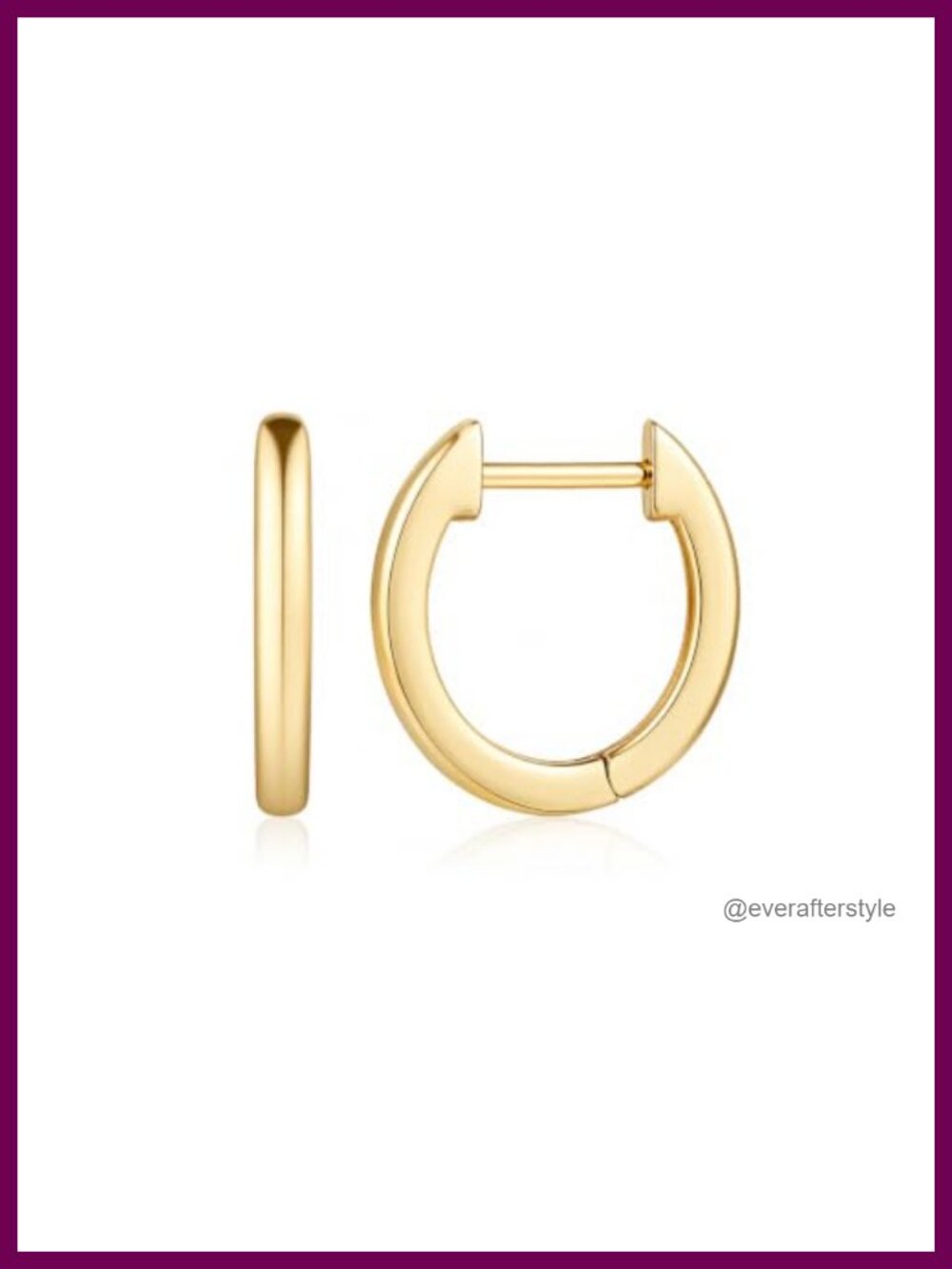 14k Gold Huggie Hoop Earrings Hypoallergenic Small Hoops for Women Everyday